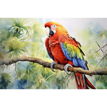 Parrot Watercolor Canvas